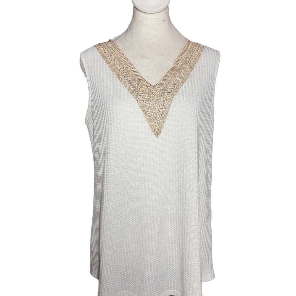 contrast lace v neck tank top casual sleeveless stripes - Bahrain